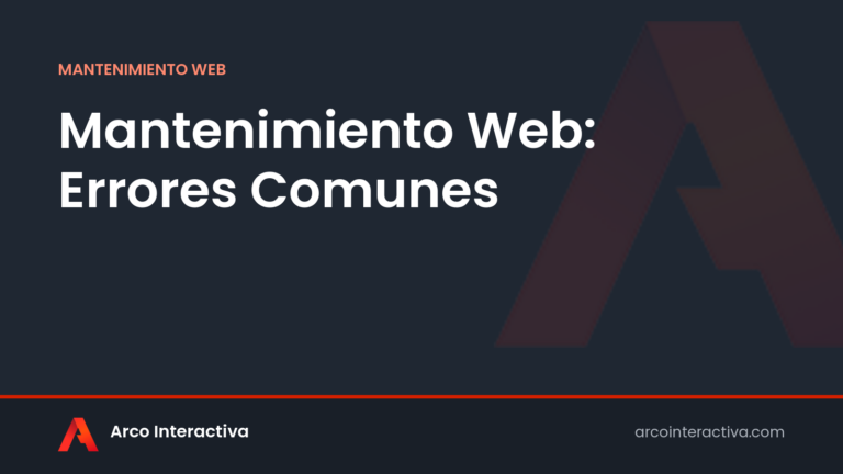 Mantenimiento Web: Errores Comunes